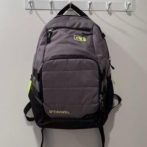 NWOT Heather Gray Backpack with Durable Fabric and Padded Straps